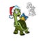 ChristmasÂ turtle with the gift